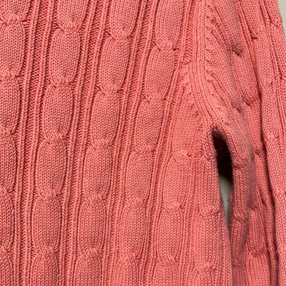 Kate Hill Pink Crew Neck Sweater Cable Knit - Picture 4 of 5